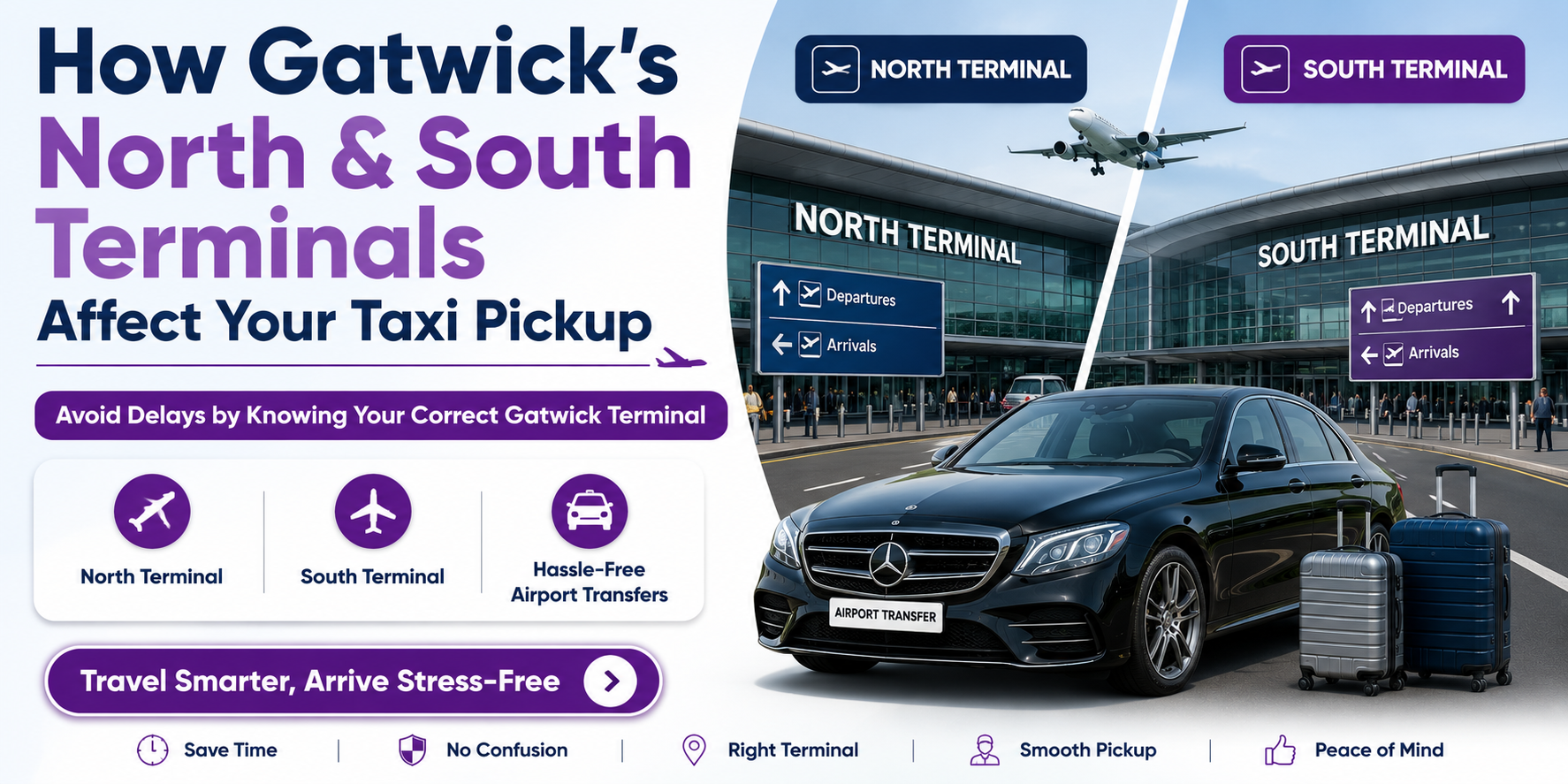 You are currently viewing How Gatwick’s North and South Terminals Affect Your Taxi Pickup